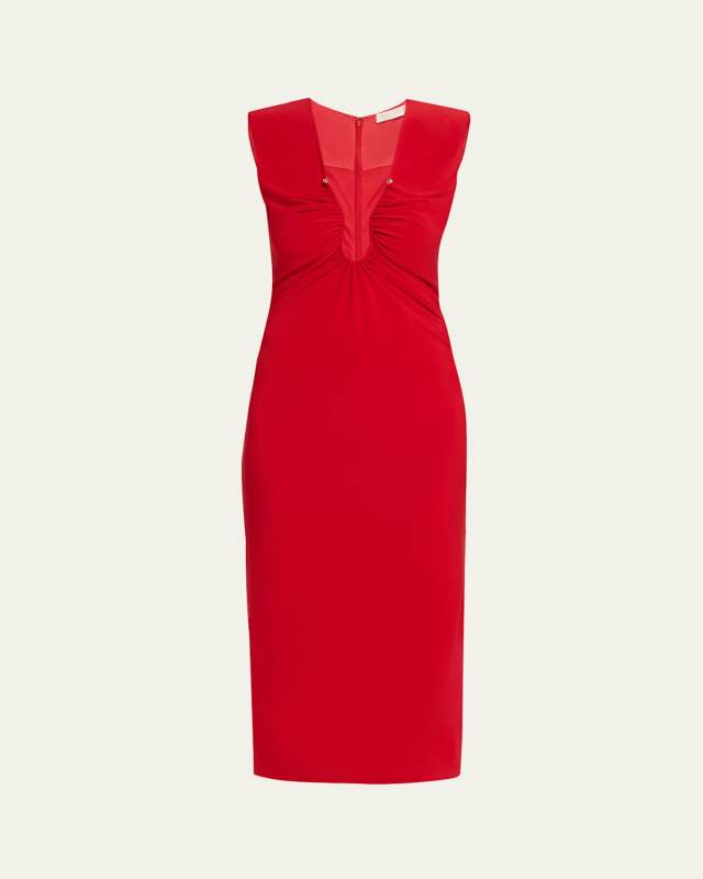 Elena Gathered Midi Dress